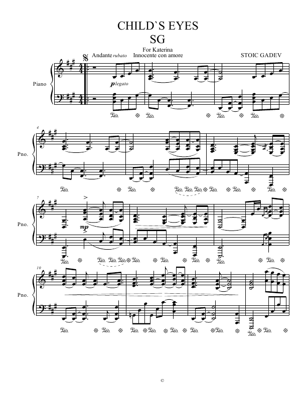 Click to download "Child's Eyes" sheet music