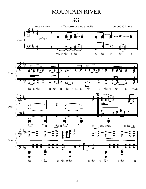 Click to download "Mountain river" sheet music