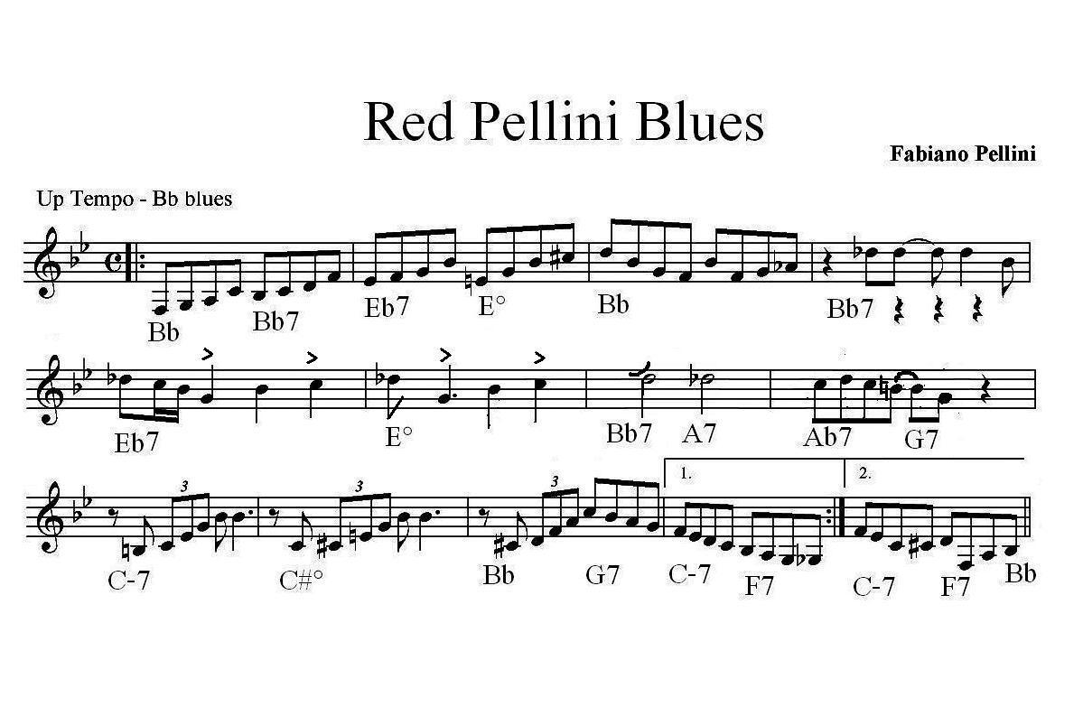 Click to download "Red Pellini Blues" sheet music, page 1
