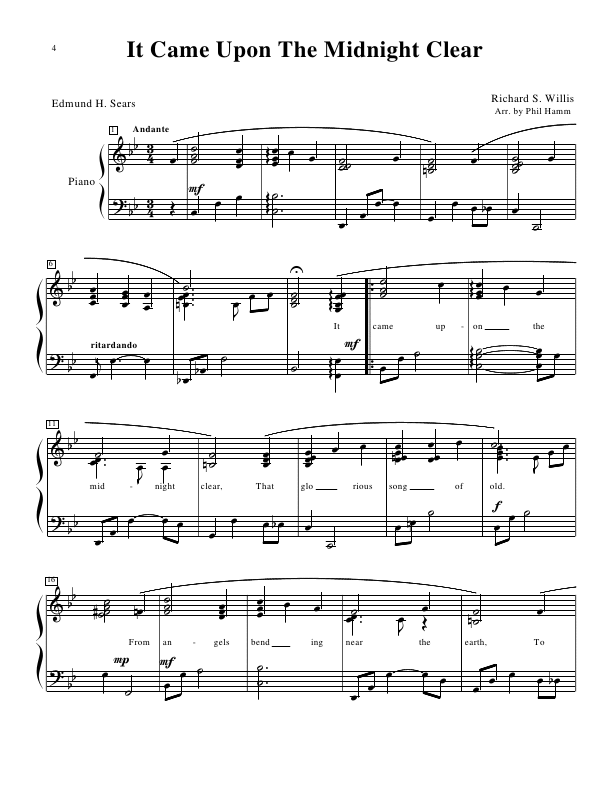 Click to download "It Came Upon A Midnight Clear" sheet music