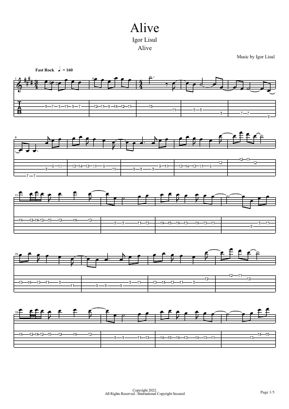 Click to download "Alive" sheet music