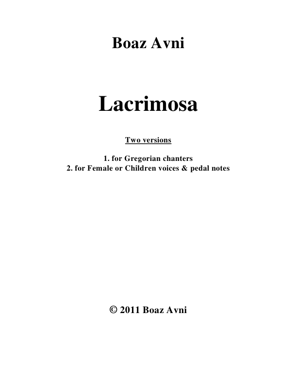 Click to download "Lacrimosa" sheet music