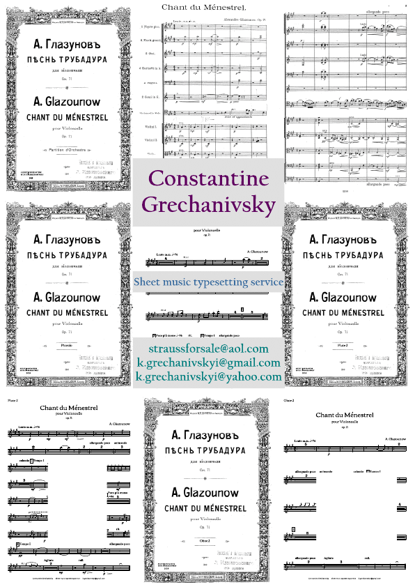 Click to download "Glazunov.Chant du Menestrel.Score,parts" sheet music