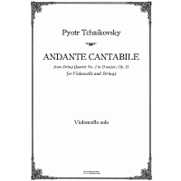 Tchaikovsky.ANDANTE CANTABILE.Score and parts.