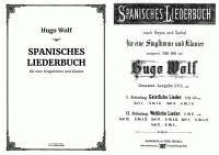 Spanisches Liederbuch. Wolf. Transposition into your key.